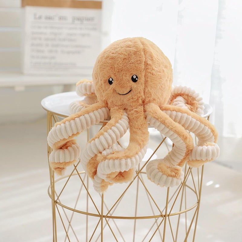 Maxpetus Cute Big Octopus Pillows,Interior Decoration Octopus Cushion,Soft Marine Animal Decorations (Khaki, 7.0 inch) - Image 2